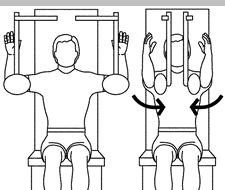 Pec Deck: Watch the tendency to go into upper back flexion at end ranges.
